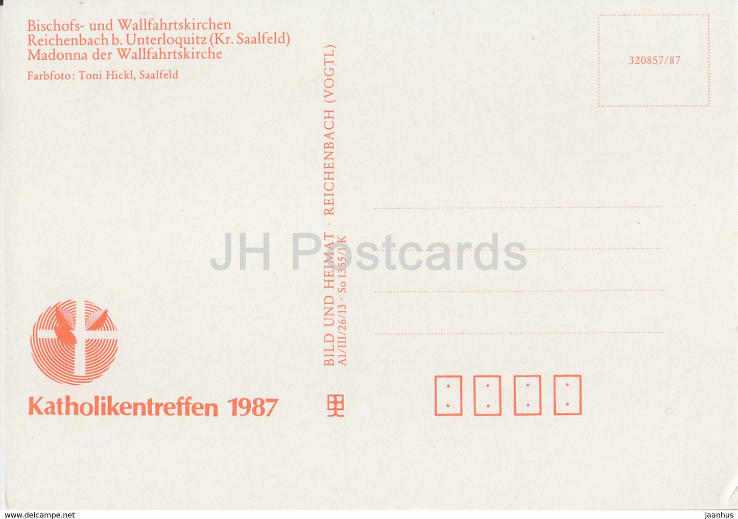 Reichenbach b Unterloquitz - Madonna - Bischofs- und Wallfahrtskirchen - church - 1987 - DDR Germany - unused