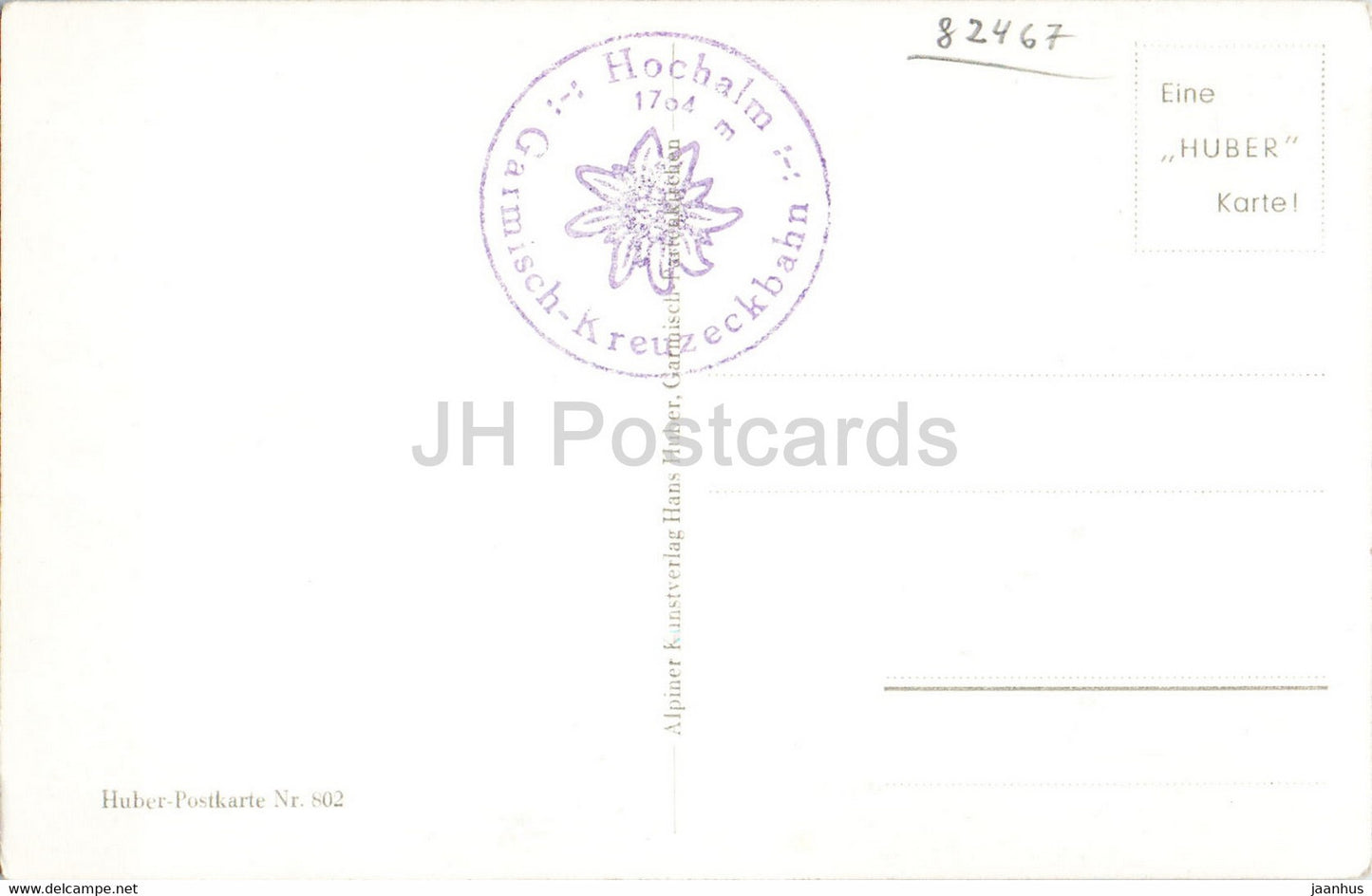 Gruss vom Kreuzeck - Kreuzeckhaus - Hochalm - Alpspitze - cable car - old postcard - Germany - unused