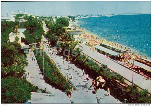 Town Beach - Feodosia - Crimea - 1970 - Ukraine USSR - unused - JH Postcards
