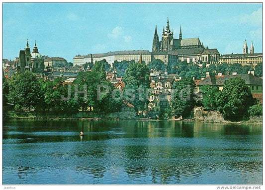 The castle of Prague Hradcany and the Little Town Quarter - Praha - Prague - Czechoslovakia - Czech - used 1983 - JH Postcards