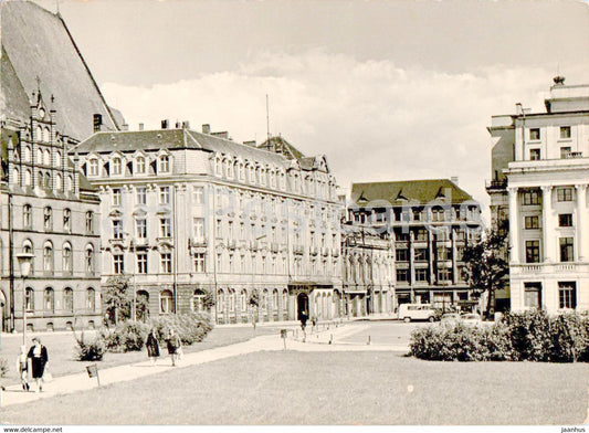 Wroclaw - Ulica Heleny Modrzejewskiej - hotel Orbisu Monopol - street - old postcard - Poland - unused - JH Postcards