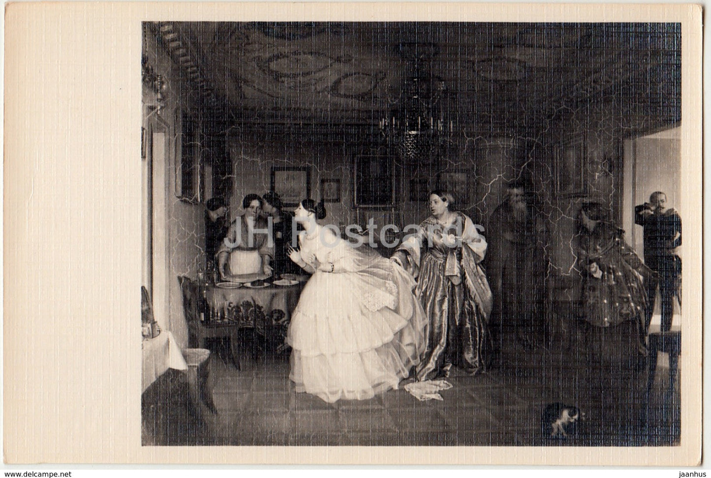 painting by P. Fedotov - Matchmaking of the major - 1963 - Russia USSR - unused - JH Postcards