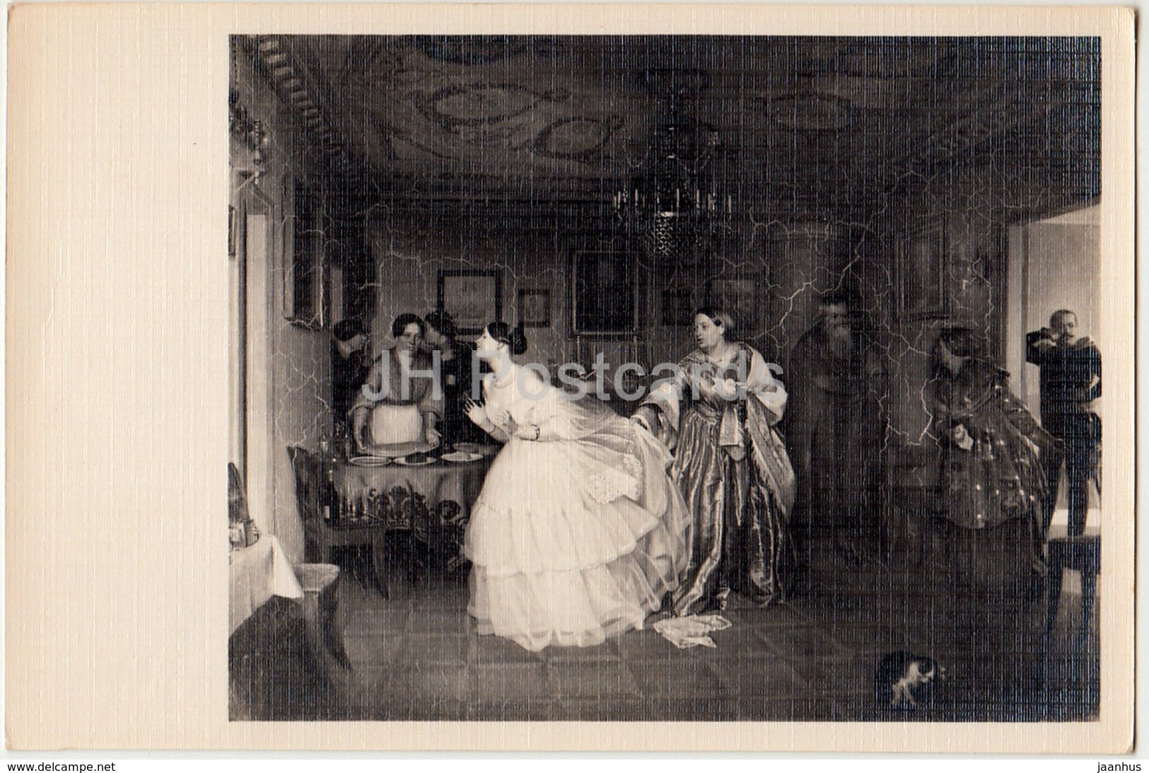 painting by P. Fedotov - Matchmaking of the major - 1963 - Russia USSR - unused - JH Postcards