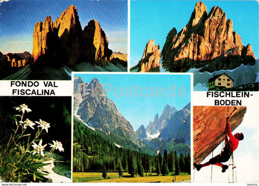 Fondo val Fiscalina - Fischleinboden - multiview - mountaineer - Italy - used - JH Postcards