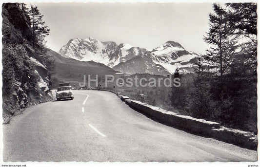 Route du Simplon - Le Fletschhorn 4001 m - car - 5919 - Switzerland - 1968 - used - JH Postcards