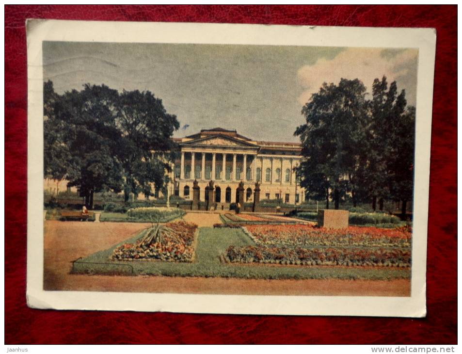 Leningrad - St Petersburg - State Russian Museum - sent to Estonia - 1954 - Russia - USSR - used - JH Postcards