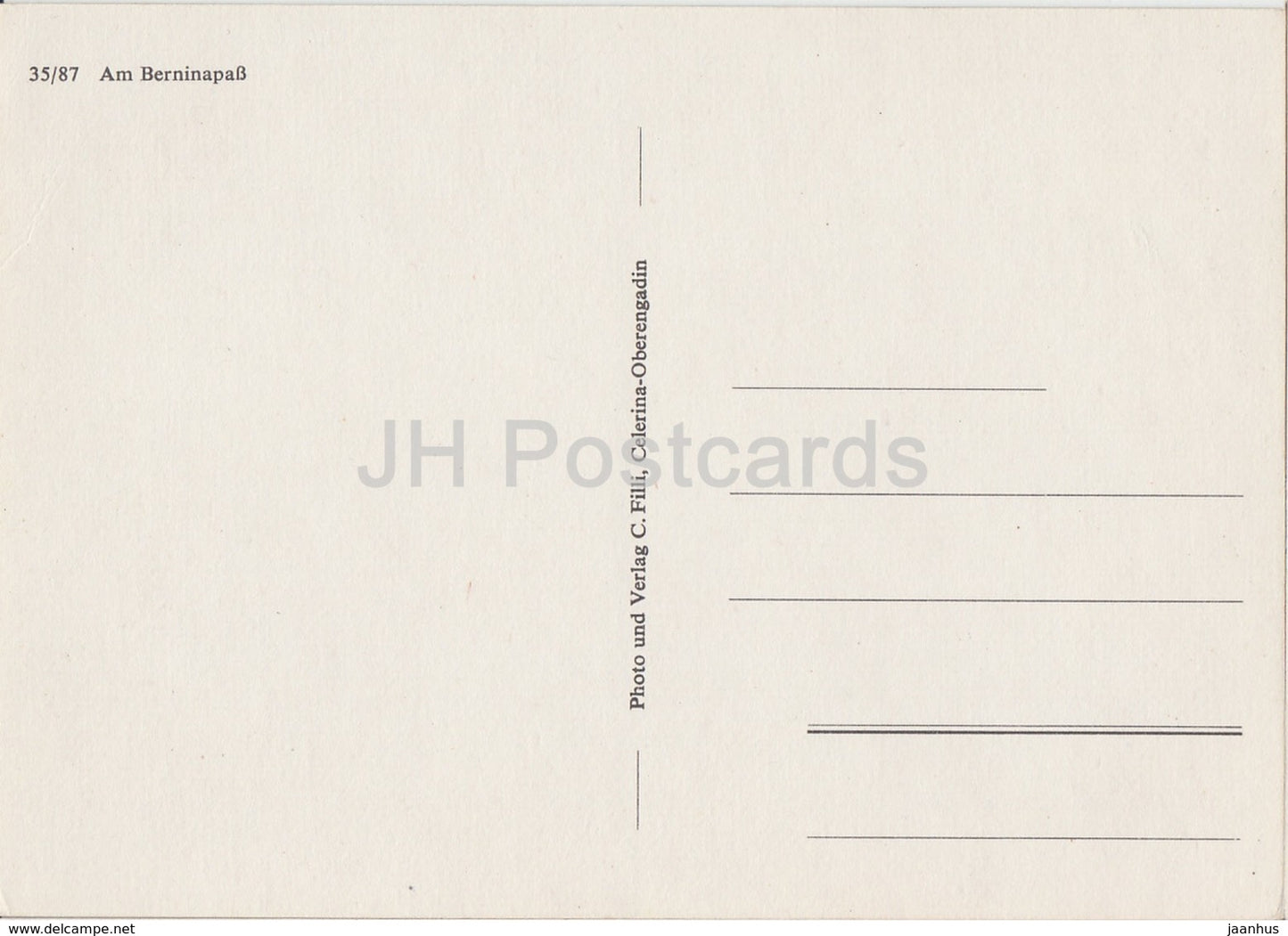 Bernina Pass - Berninapass - train - Switzerland - unused