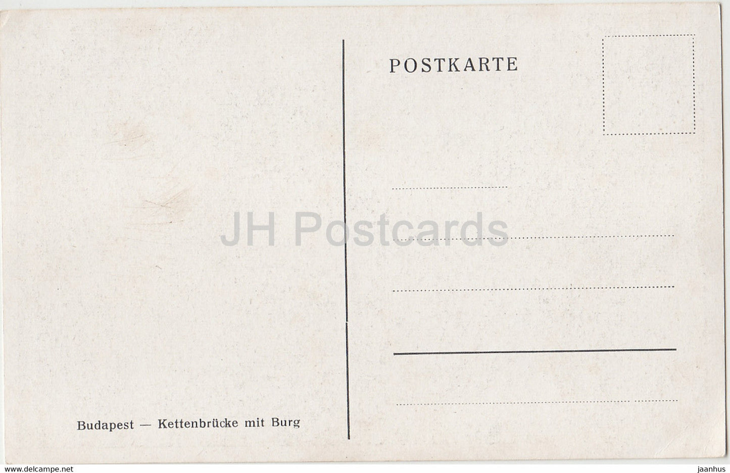Budapest - Kettenbrucke mit Burg - ship - steamer - old postcard - Hungary - unused