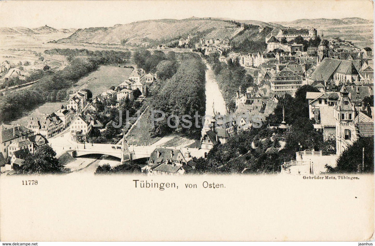 Tubingen von Osten - 11778 - old postcard - Germany - unused - JH Postcards