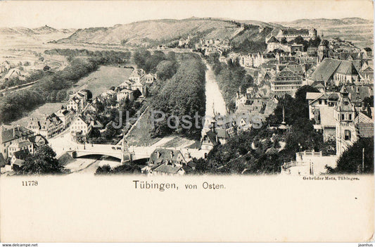 Tubingen von Osten - 11778 - old postcard - Germany - unused - JH Postcards
