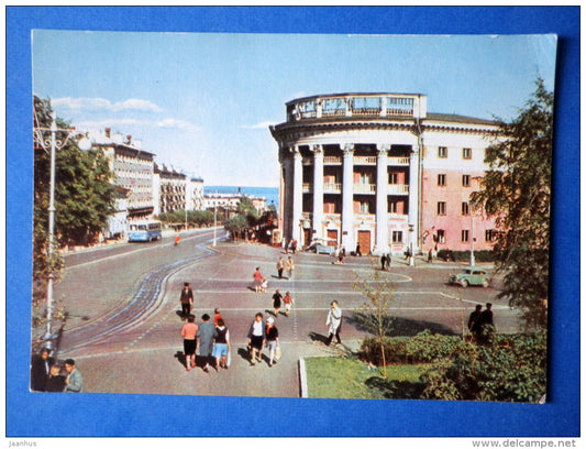 hotel Severnaya - bus - Petrozavodsk - Karelia - Karjala - 1965 - Russia USSR - unused - JH Postcards
