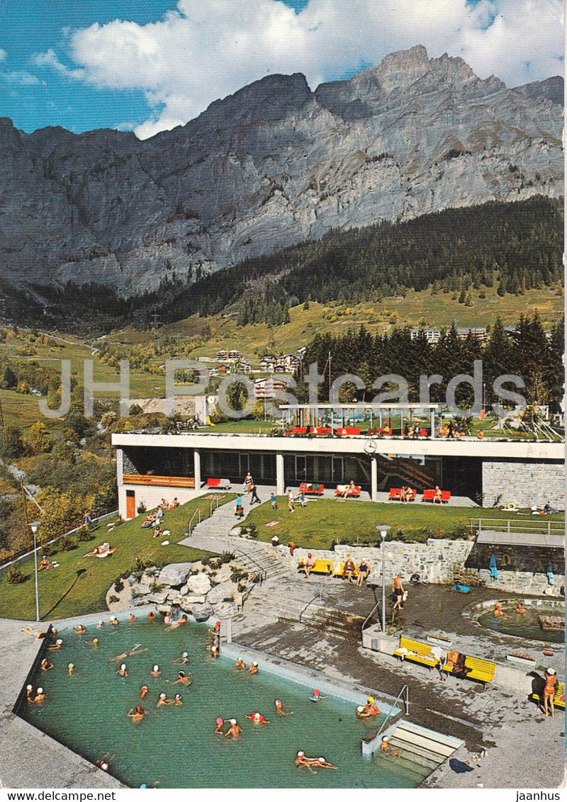 Leukerbad 1401 m - Thermal Freiluftbader - Gemmipass und Plattenhorner - 50811 - 1970 - Switzerland - used - JH Postcards