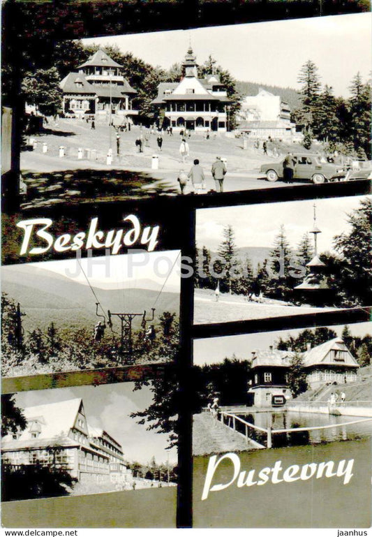 Pustevny nad Radhosti - Beskydy Pustevny - Beskydy Hermitage - multiview - Czech Repubic - Czechoslovakia - unused - JH Postcards