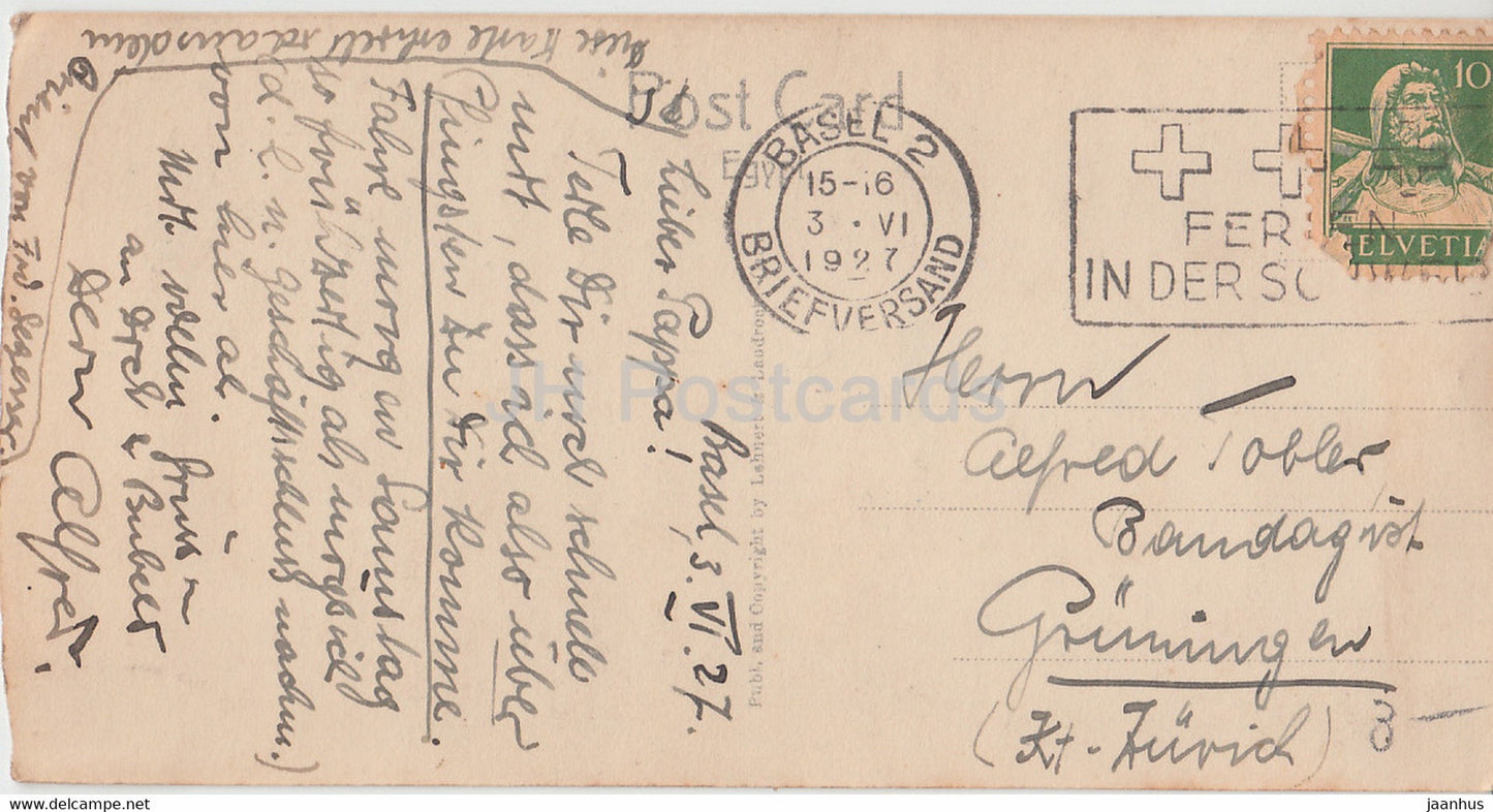 Le Caire - La Mosquée Bleue - 59 - carte postale ancienne - 1927 - Egypte - utilisé