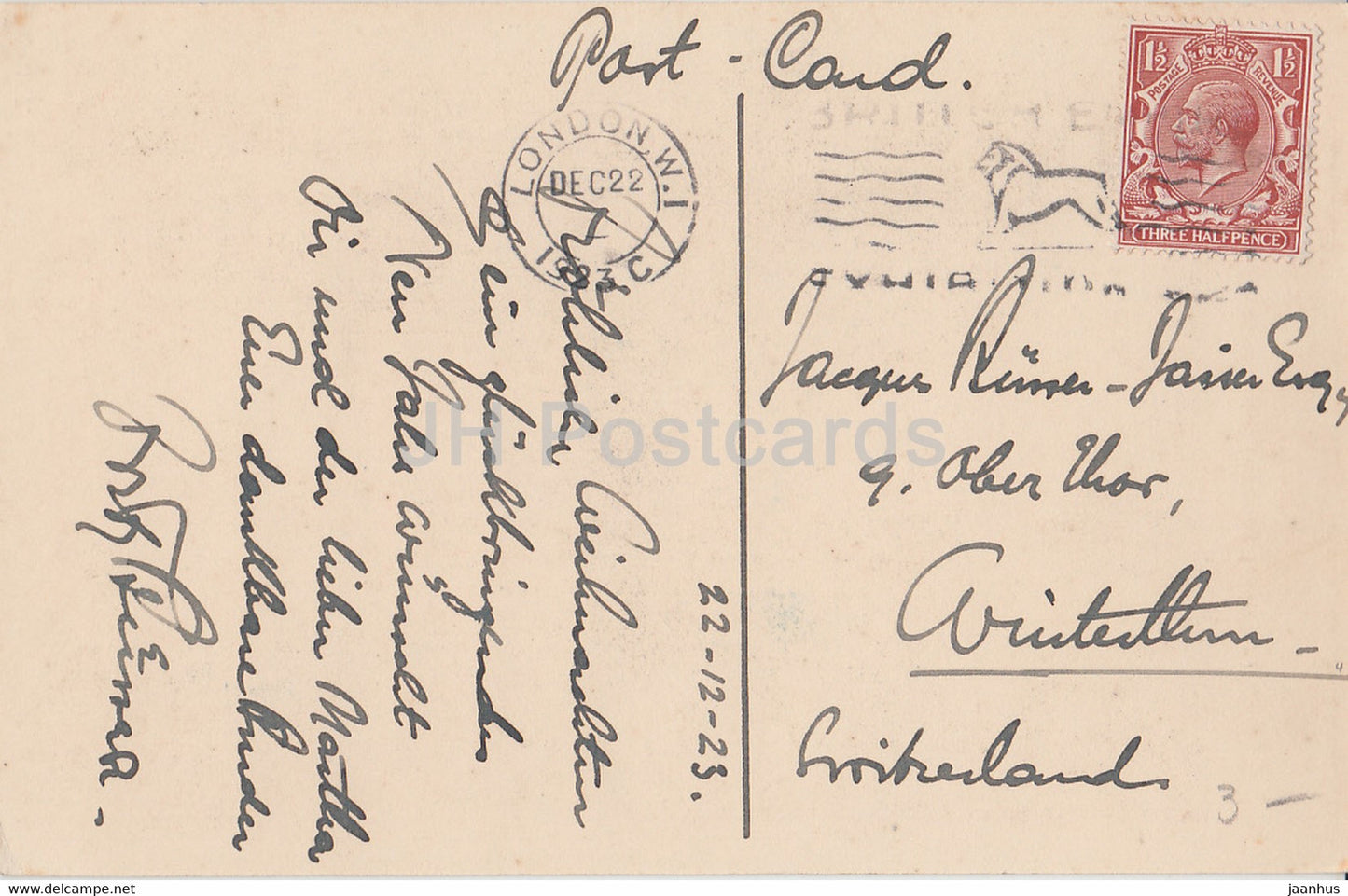 drawing by Giulio Bonasone - after Titian - British Museum - old postcard - 1923 - United Kingdom - used