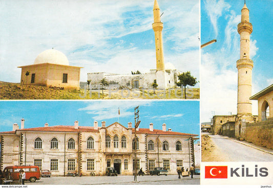 Kilis - Mosque - architecture - cars - multiview - 1987 - Turkey - used - JH Postcards