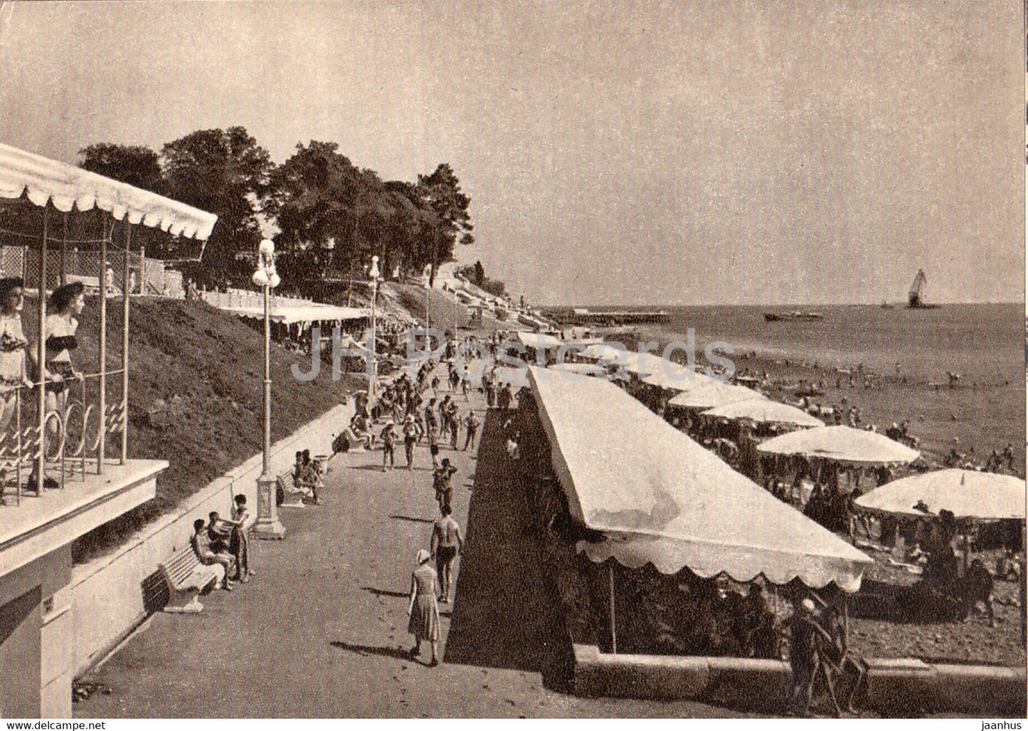 Sochi - Vereshchagin beach - 1958 - Russia USSR - unused - JH Postcards
