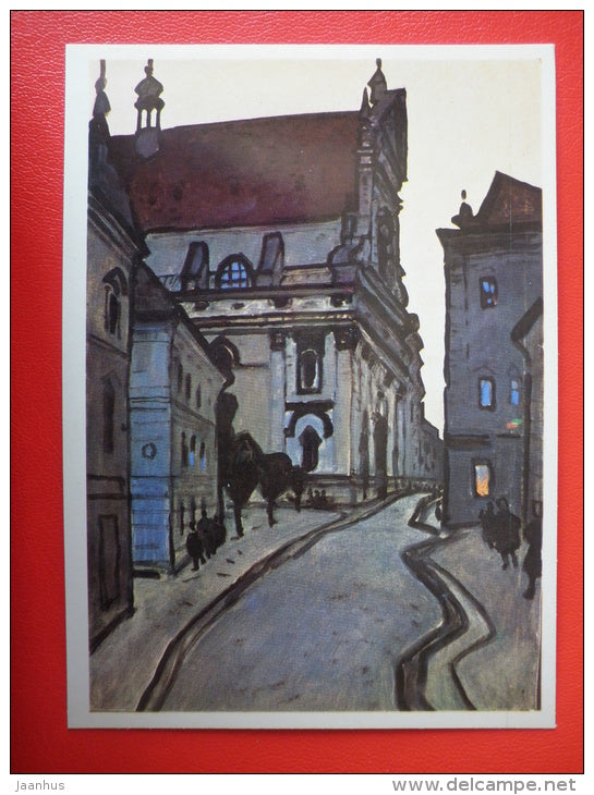 painting by Yuri Khimich . Old Lviv . Lviv . Lvov - ukrainian art - unused - JH Postcards