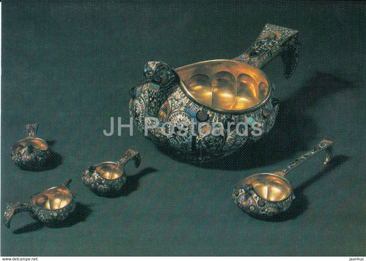 Ladle - Moscow - Russian Silver Craft - art - 1986 - Russia USSR - used - JH Postcards