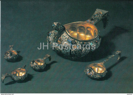 Ladle - Moscow - Russian Silver Craft - art - 1986 - Russia USSR - used - JH Postcards