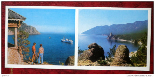 Peschanaya Bay - ship - on Lake Baikal - 1975 - Russia USSR - unused - JH Postcards