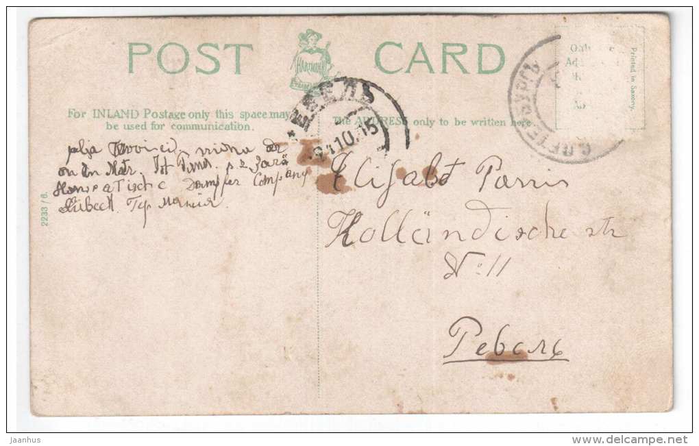 Stow Church - Newport - Monmouthshire - Wales - United Kingdom - old postcard - circulated in Tsarist Russia 1915 - used - JH Postcards