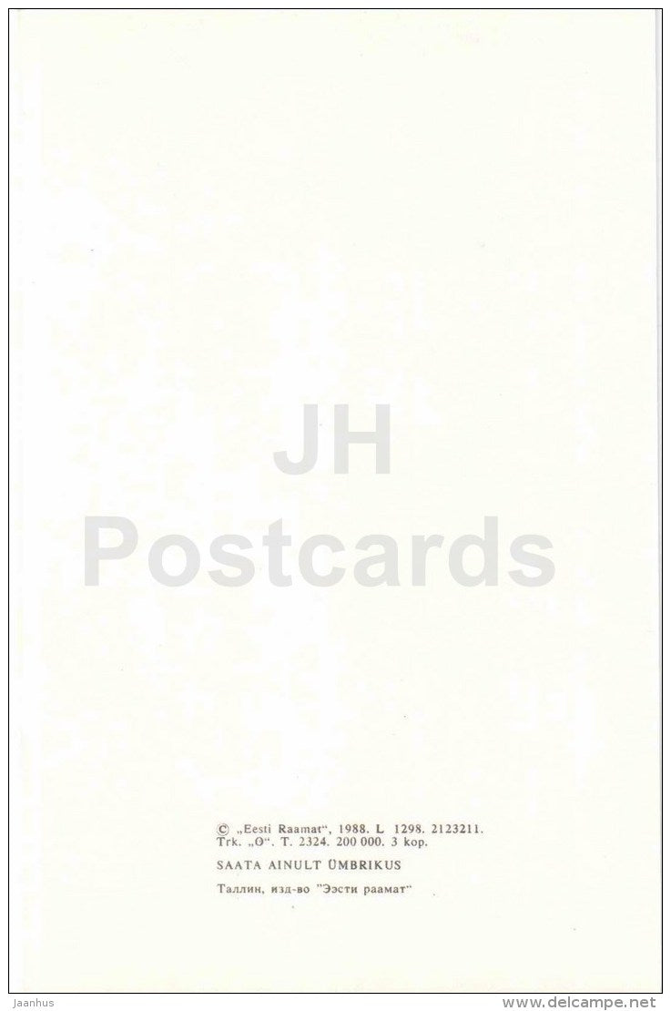 New Year Greeting Card - girl in red hat - REPRODUCTION ! - 1988 - Estonia USSR - unused - JH Postcards