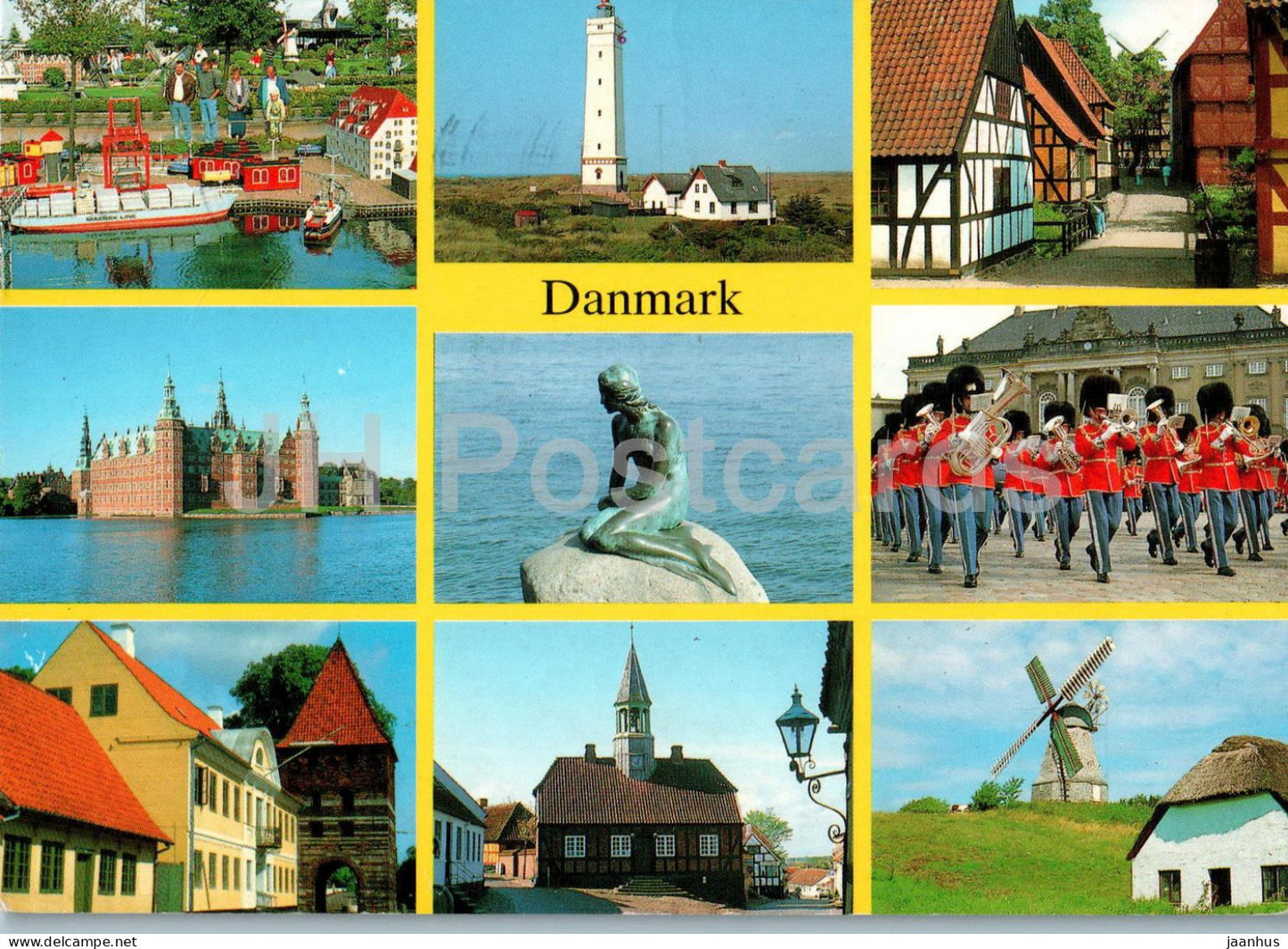 Legoland - Little Mermaid - lighthouse - windmill - Royal Guard - castle - multiview - DK 16 - Denmark - used - JH Postcards