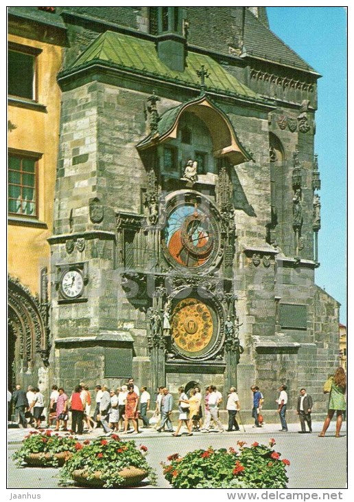 The Old Town Clock - Praha - Prague - Czechoslovakia - Czech - used 1983 - JH Postcards
