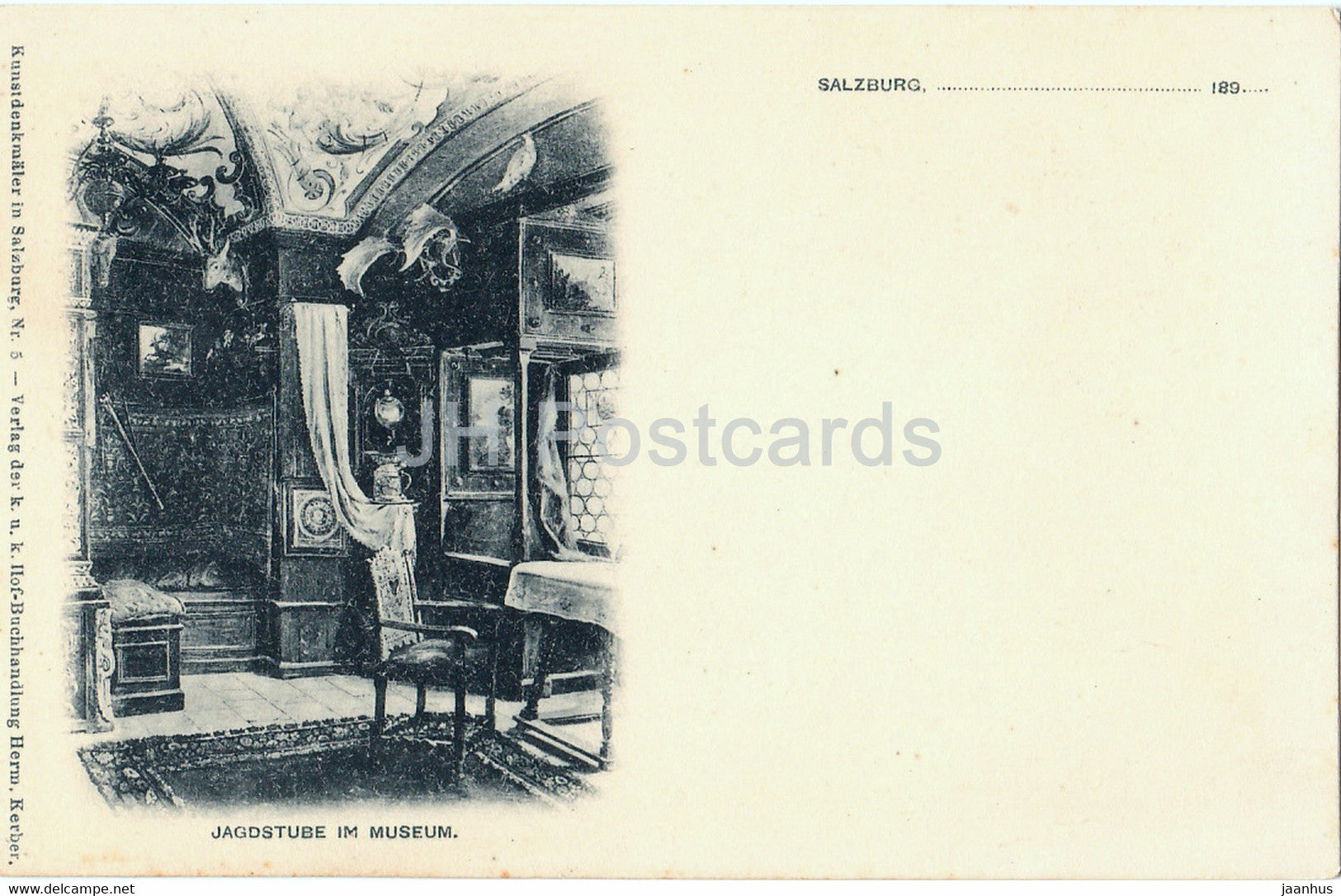 Salzburg - Jagdstube im Museum - old postcard - Austria - unused - JH Postcards