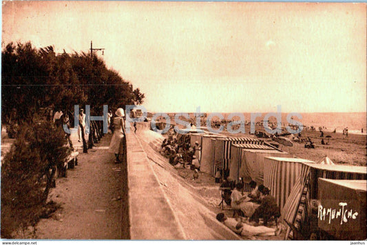 Chatelaillon Plage - beach - 5603 - old postcard - 1936 - France - used - JH Postcards