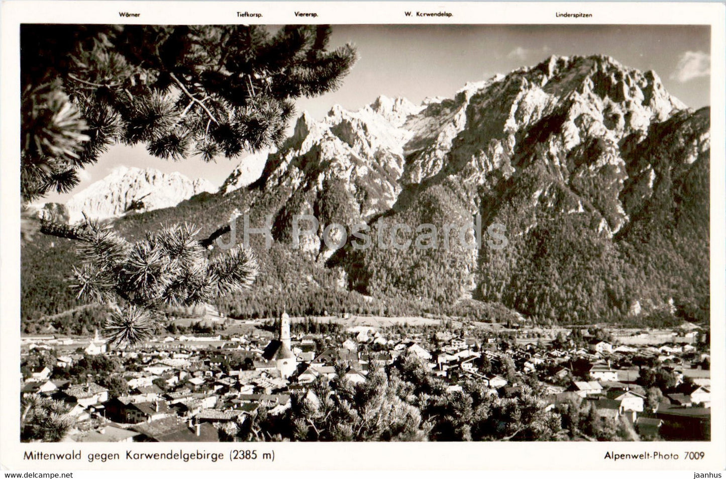 Mittenwald gegen Karwendelgebirge 2385 m - Germany - unused - JH Postcards