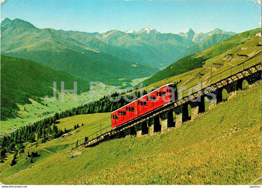 Davos - Parsennbahn gegen Piz Ela - Tinzenhorn - Piz Michel - funicular - 601 - 1984 - Switzerland - used - JH Postcards