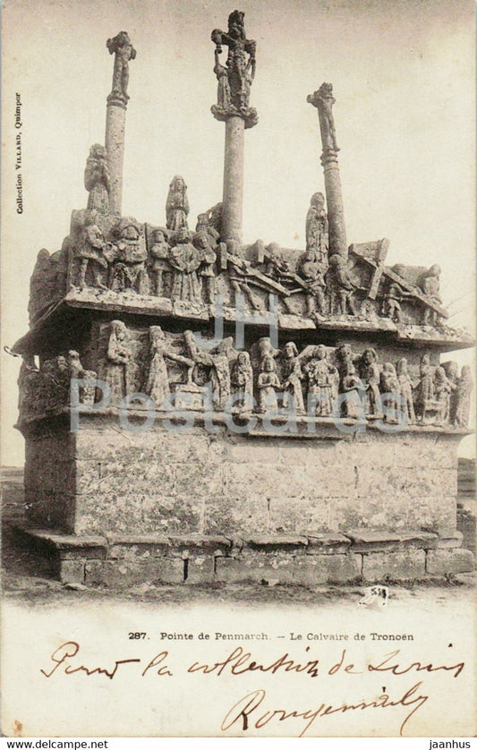 Pointe de Penmarch - La Calvaire de Tronoen - 287 - old postcard - 1903 - France - used - JH Postcards