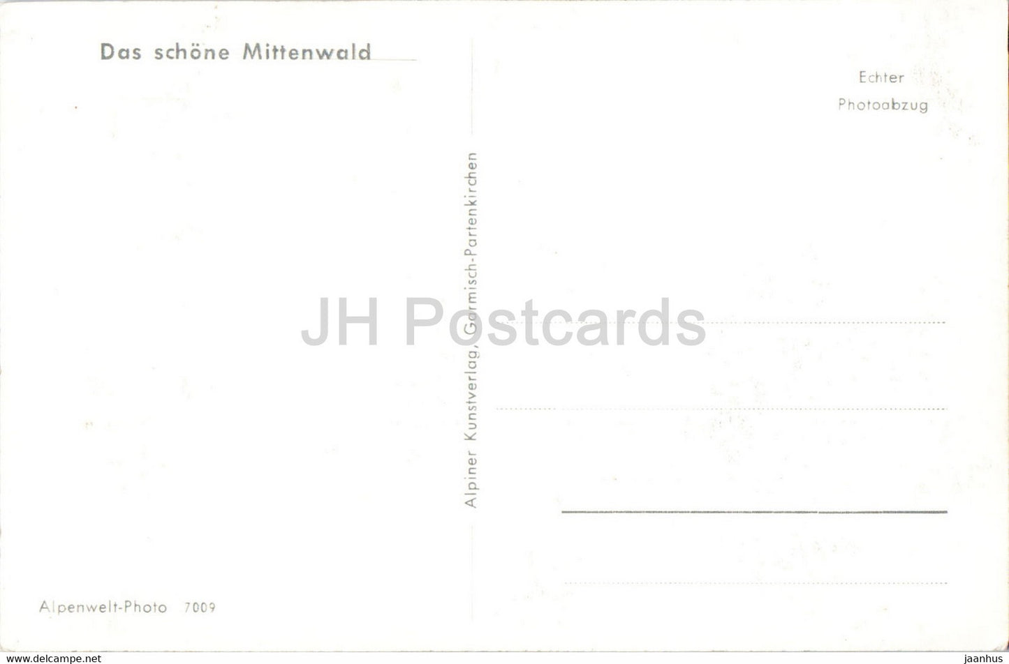 Mittenwald gegen Karwendelgebirge 2385 m - Deutschland - unbenutzt