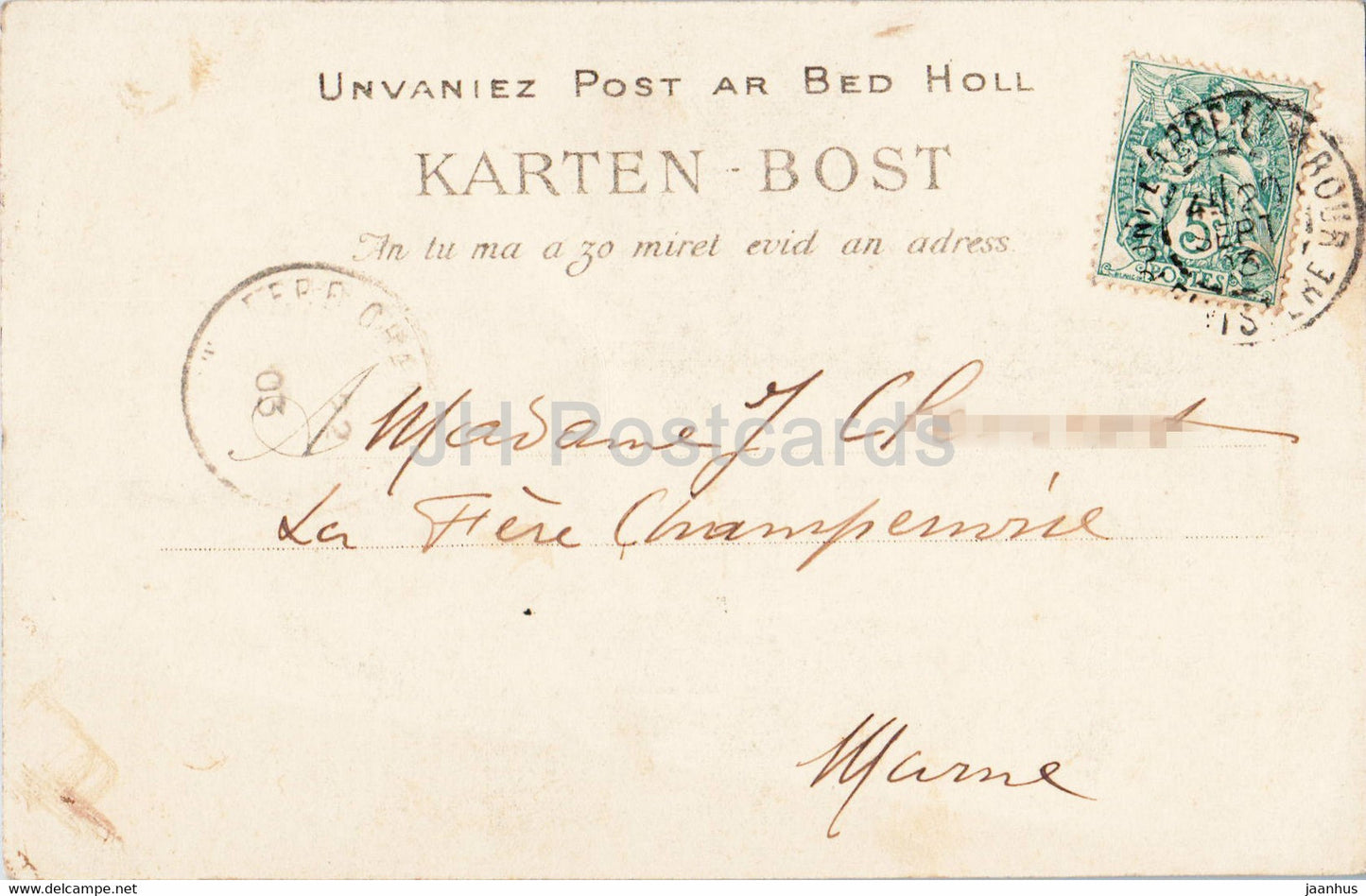 Pointe de Penmarch - La Calvaire de Tronoen - 287 - old postcard - 1903 - France - used