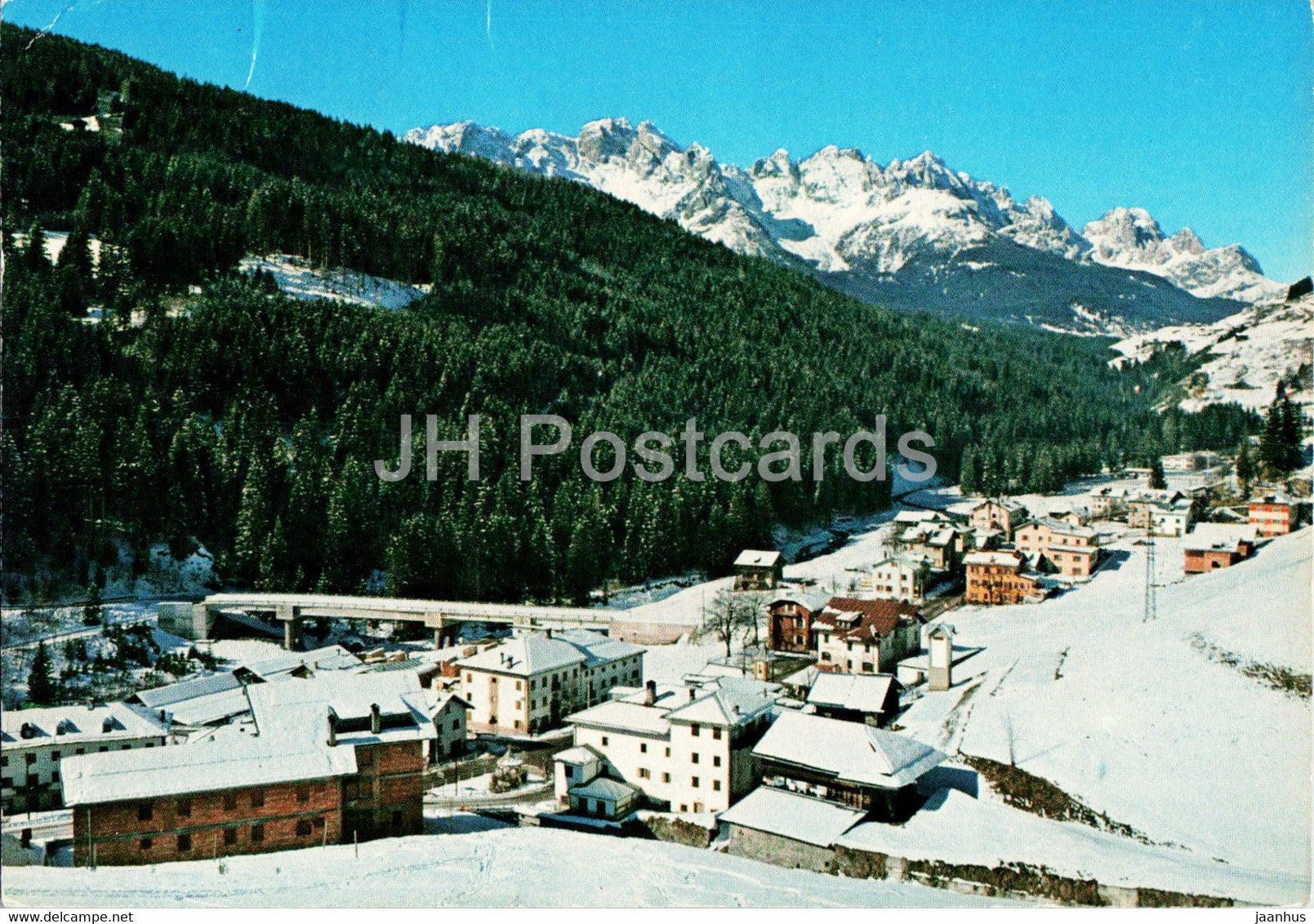 Campitello di S Nicolo Comelico 957 m- 1977 - Italy - used - JH Postcards