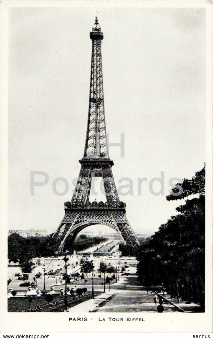 Paris - La Tour Eiffel - old postcard - 1940 - France - used - JH Postcards