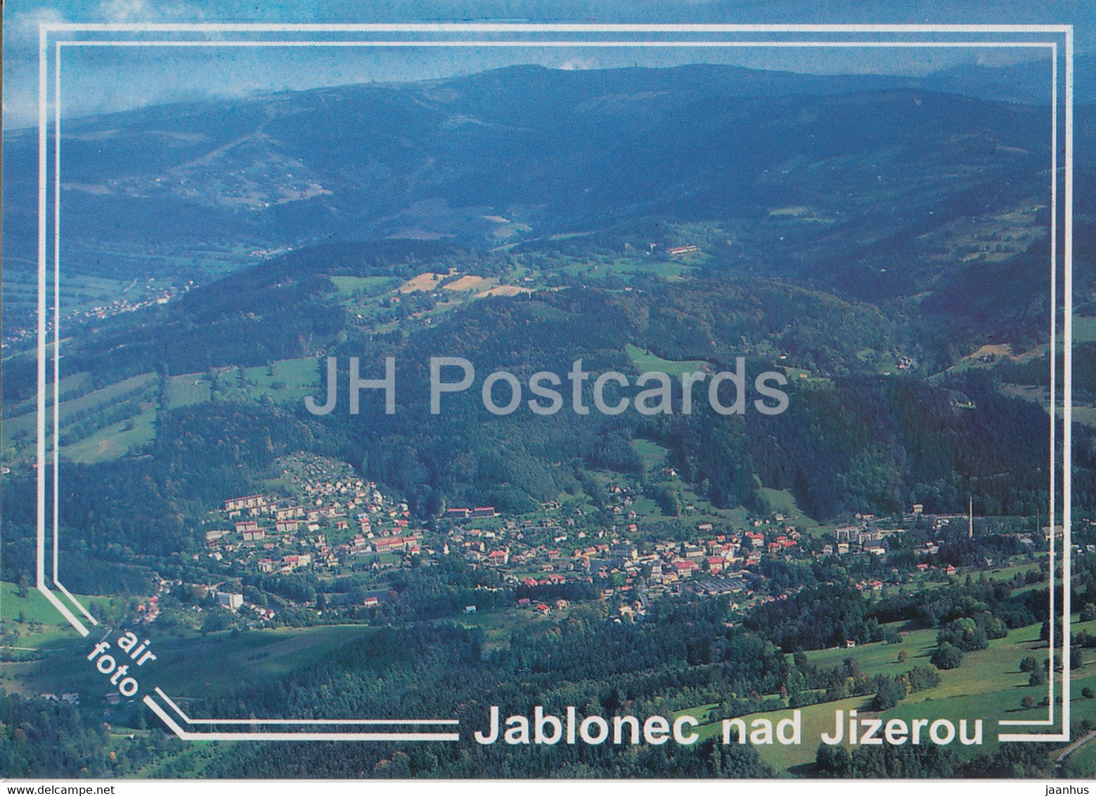 Jablonec nad Jizerou - air foto - aerial view - 2000 - Czech Republic - used - JH Postcards