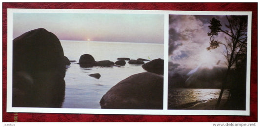 Latvian views - sea - stones - 1980 - Latvia USSR - unused - JH Postcards