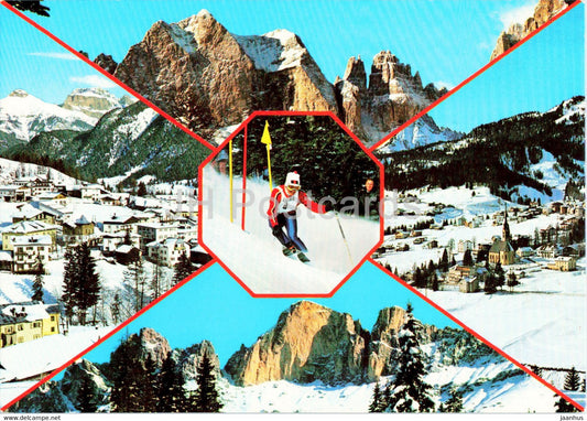 Vigo di Fassa - Dolomiti - alpine skiing - Italy - unused - JH Postcards