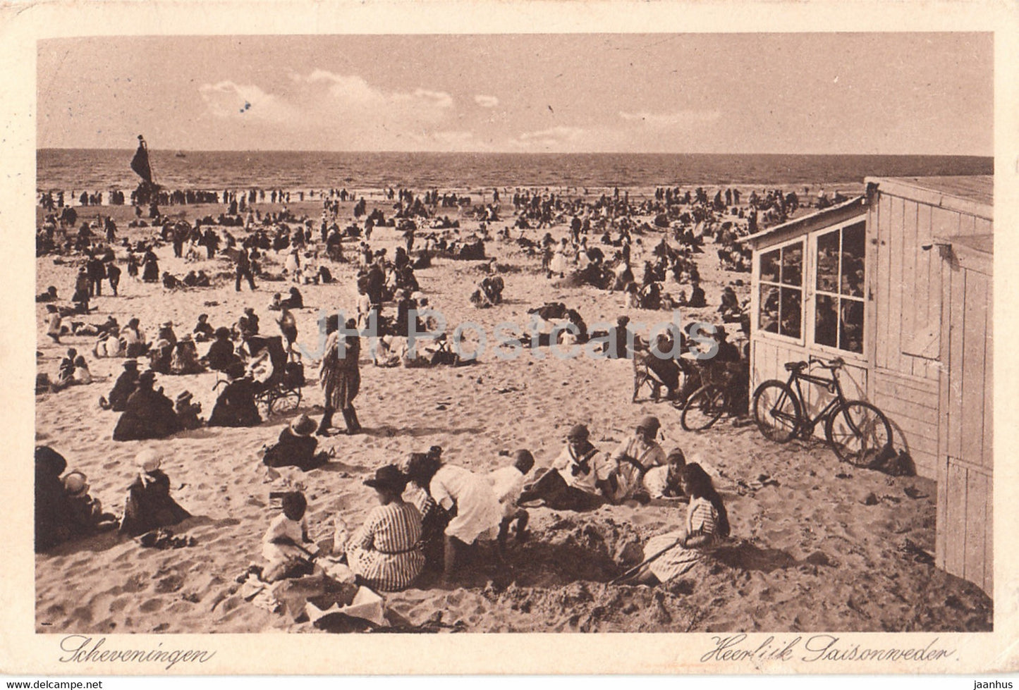 Scheveningen - Heerliik Saisonneder - beach - 55 - old postcard - 1929 - Belgium - used - JH Postcards