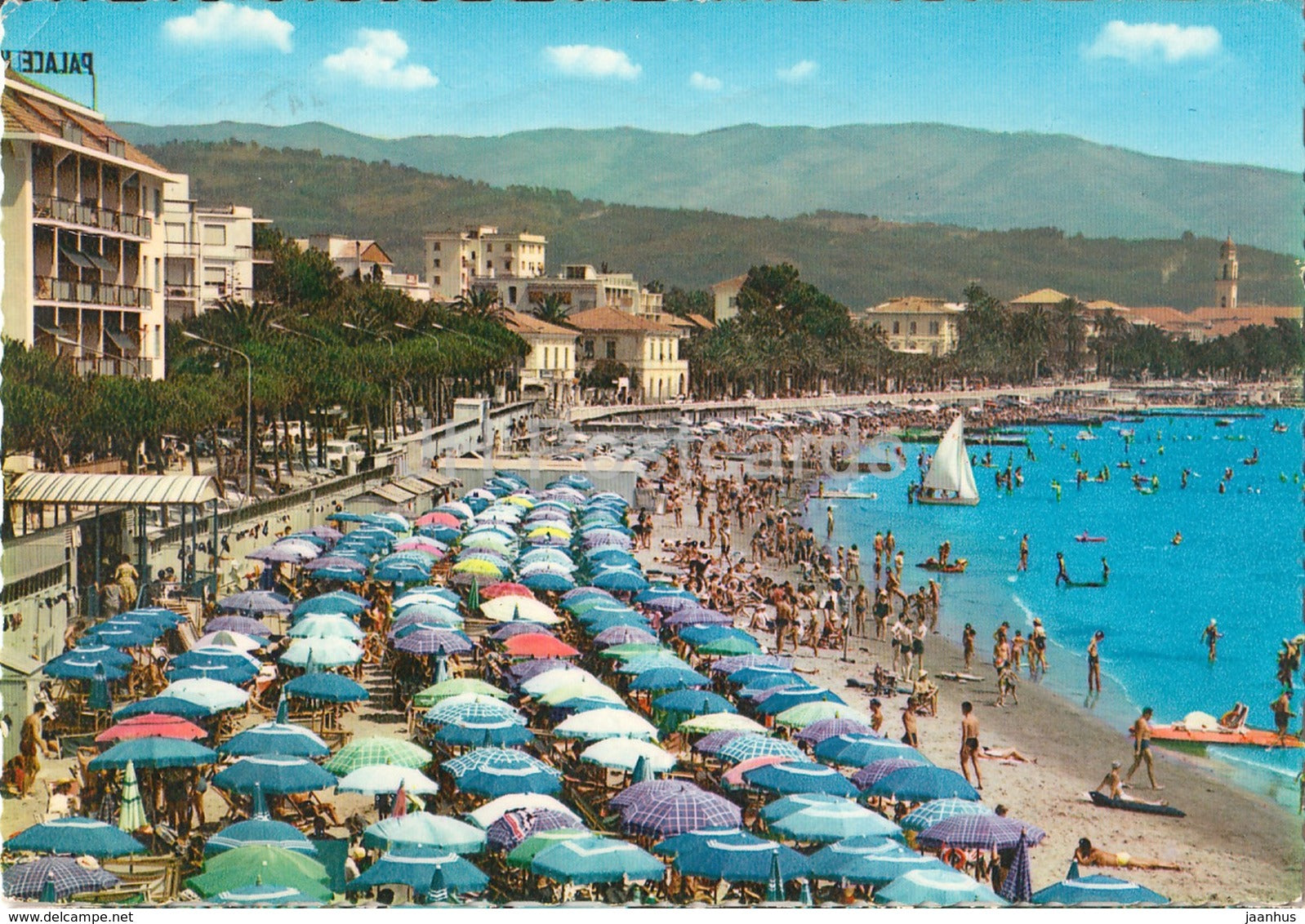 Riviera dei Fiori - Diano Marina - Spiaggia - Flower's Coast - beach - Italy - 1974 - used - JH Postcards