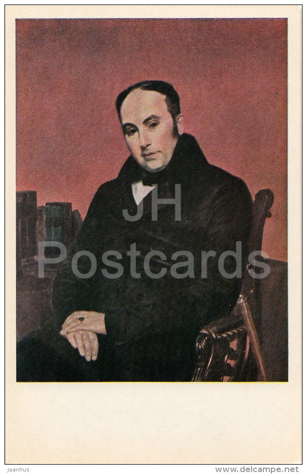 painting by K. Bryullov - Vasily Zhukovsky - Russian Writers - 1969 - Russia USSR - unused - JH Postcards