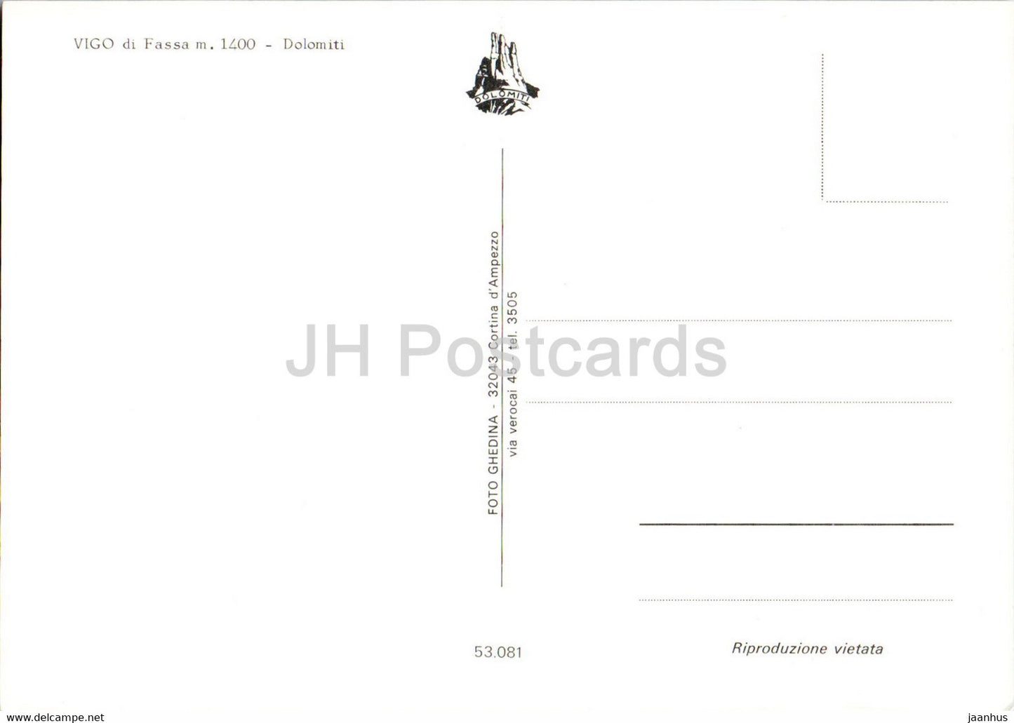 Vigo di Fassa - Dolomiti - alpine skiing - Italy - unused