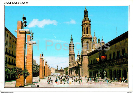 Zaragoza - Plaza del Pilar - Pilar Square - 10 - 2009 - Spain - used - JH Postcards