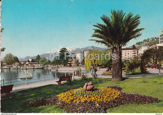 Locarno - Lungolago e debarcadero - 1968 - Switzerland - used - JH Postcards