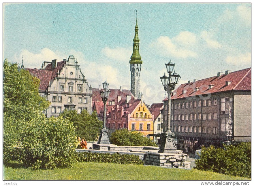 Harju street greenery - Tallinn - Estonia USSR - 1965 - unused - JH Postcards