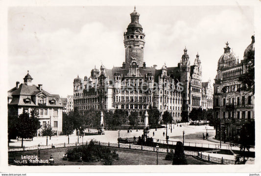 Leipzig - Neues Rathaus - old postcard - 1940 - Germany - used - JH Postcards