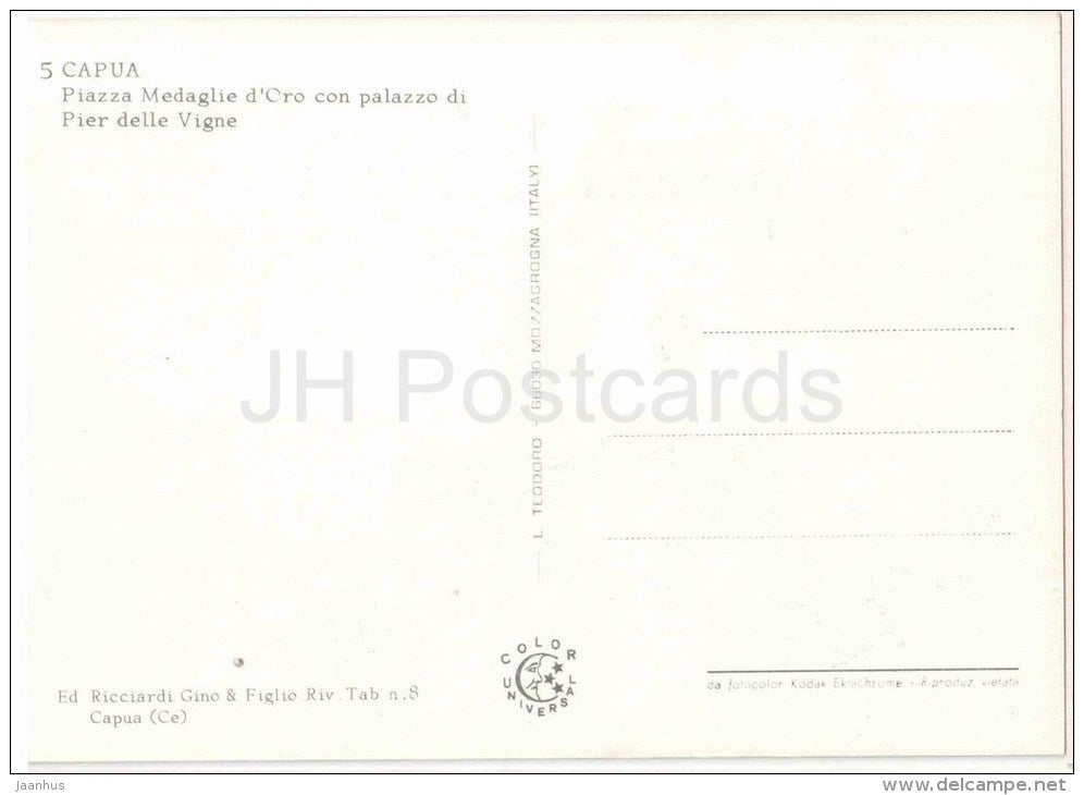 Piazza Medaglie d´Oro con Palazzo di Pier delle Vigne - Capua - Campania - 5 - Italia - Italy - unused - JH Postcards